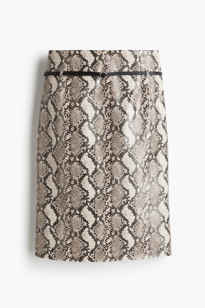Sukně s páskem, H&M, 479 Kč