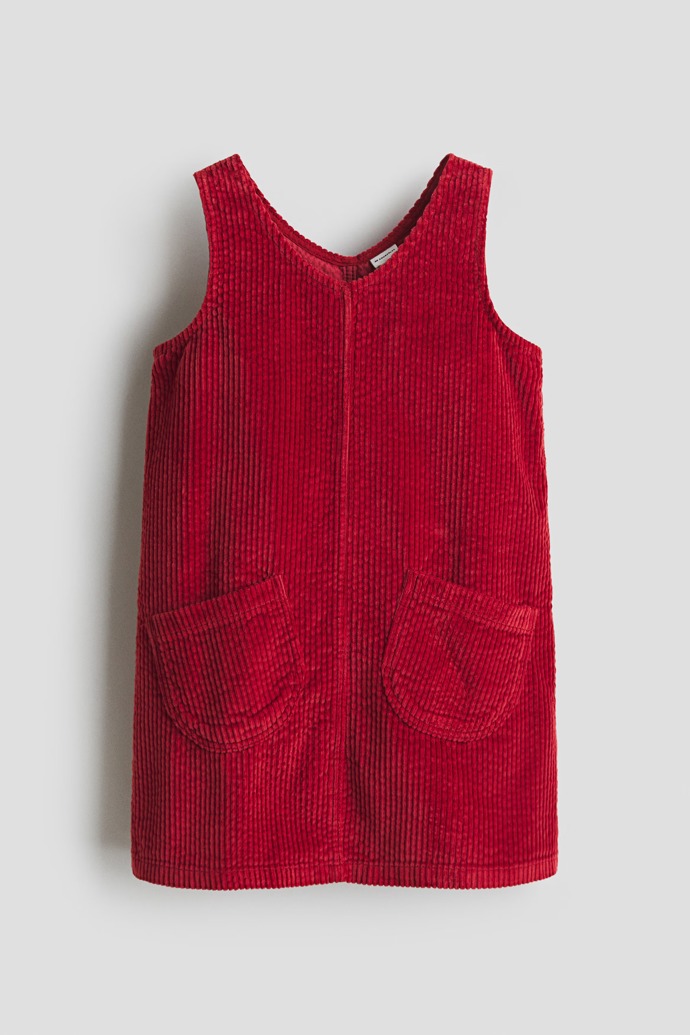 Manšestrové šaty pinafore pro dívky od 6 do 10 let, H&M, 619 Kč