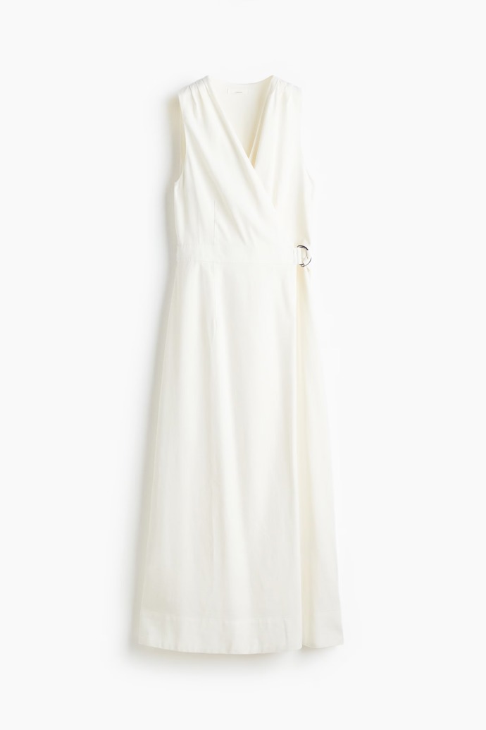 Zavinovací šaty z lněné směsi, H&M, 1239 Kč