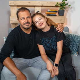 Společně s Ondřejem byla ve studiu také jeho třináctiletá dcera Alice.