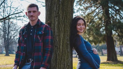 FOTO: David Dvořák na jaře oznámil těhotenství.