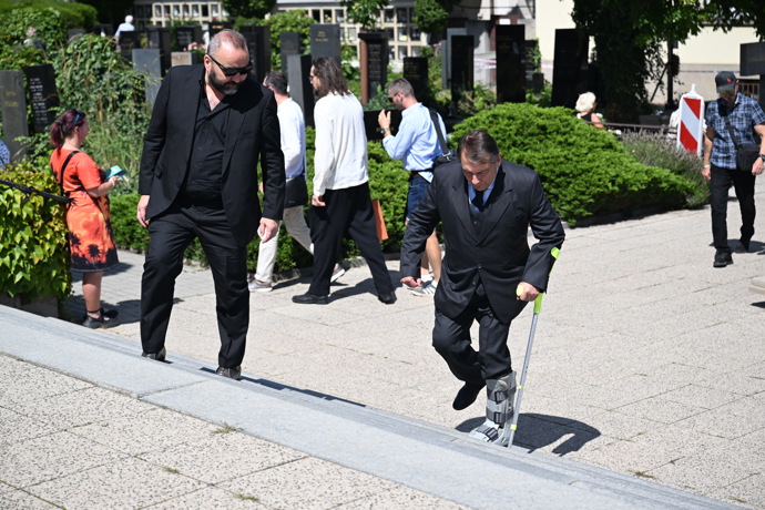 Poslední rozloučení s Jiřím Krampolem. 