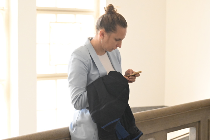 Zpěvačka Michaela Nosková u soudu s expartnerem.