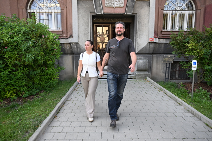 Zpěvačka Michaela Nosková s přítelem Janem Kolmanem.