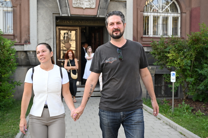 Zpěvačka Michaela Nosková s přítelem Janem Kolmanem.