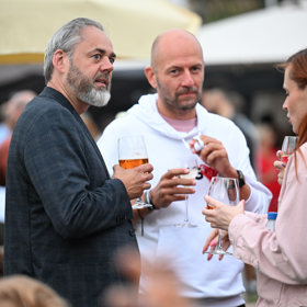 Honza Dědek s pivem.