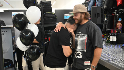 FOTO: Martin Dejdar a David Pastrňák.