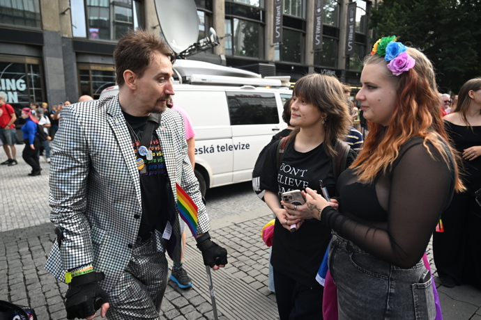 Youtuber Martin Rota na Prague Pride.