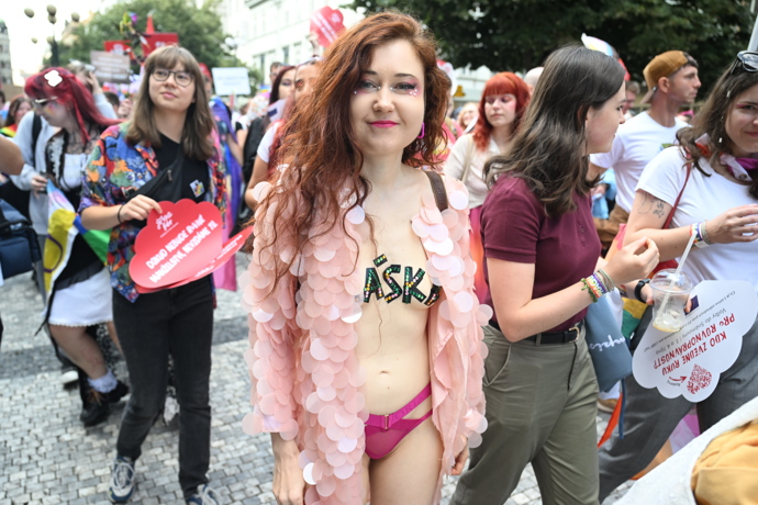 Eva Toulová na Prague Pride.