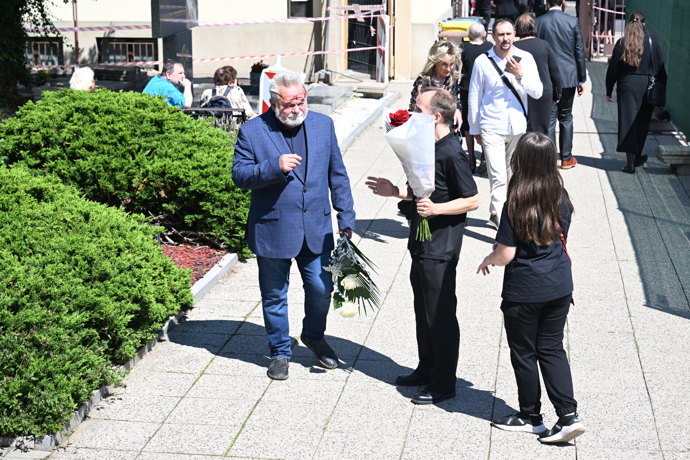 Václav Upír Krejčí na příchodu. 