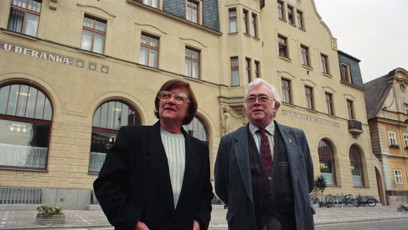 FOTO: Josef Škvorecký se svou manželkou Zdenou Salivarovou.