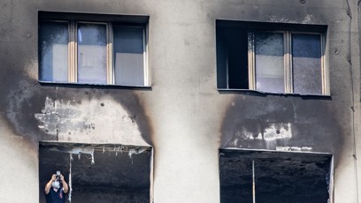 FOTO: Tragický požár bytového domu v Bohumíně.