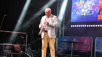 FOTO: Felix Slováček na Muzikálovém festivalu Jozefa Bednárika samozřejmě i preludoval