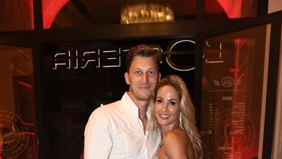 FOTO: Tereza Barošová a Filip Neusser na otvíračce restaurace v Brně.