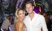 Tereza Barošová a Filip Neusser na otvíračce restaurace v Brně.
