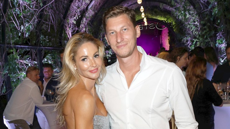 Tereza Barošová a Filip Neusser na otvíračce restaurace v Brně.