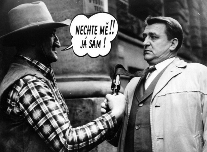 Karel Effa měl jako pistolník nosit pionýrský šátek. Nějak se na to ale "zapomnělo".