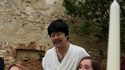FOTO: Ruy Okamura byl oblečen v japonském stylu.