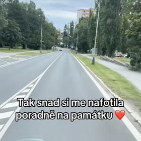 Řidič se paní vyhnul až po několika dlouhých minutách.