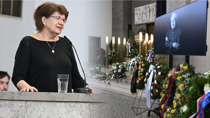 Emotivní proslov na pohřbu Krampola: Jiří byl unešený z vnoučat, řečnila kamarádka. Slova dojetí syna