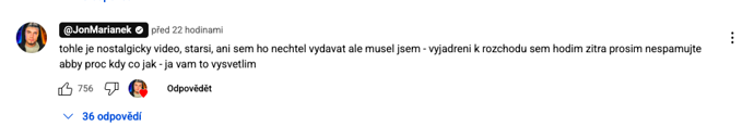 Jon Mariánek potvrdil rozchod s Abby.