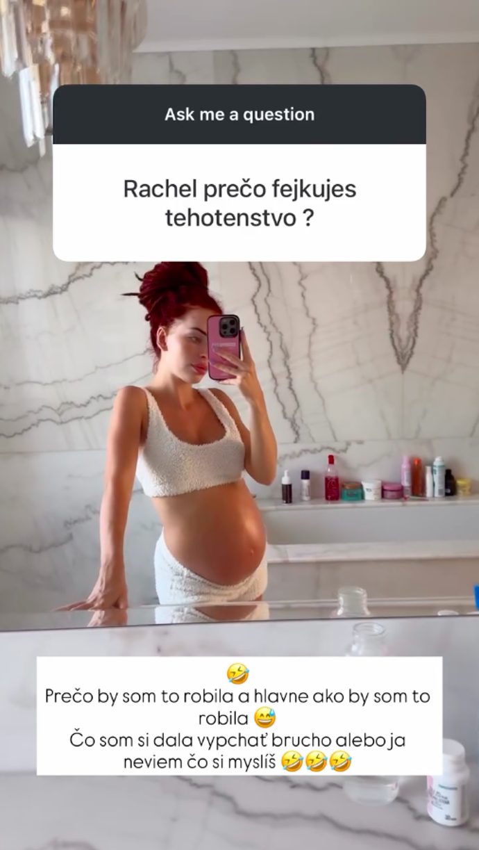 Rachel údajně fejkuje těhotenství.