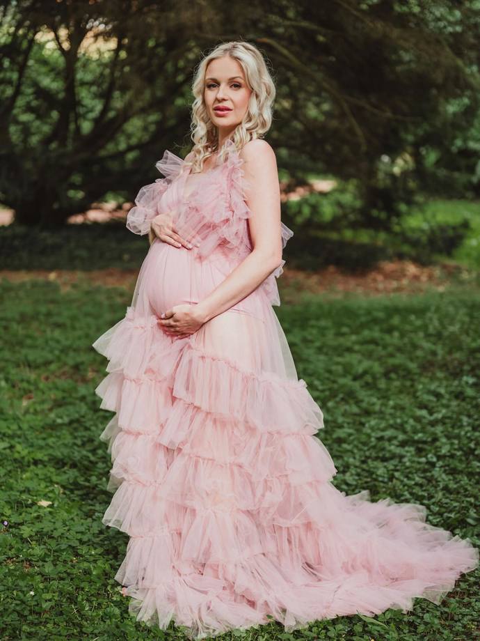 Tereza Hlůšková těsně před porodem. 