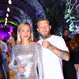 Nela Slováková po boku svého partnera Radka Roušala. 
