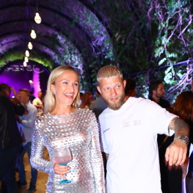 Nela Slováková po boku svého partnera Radka Roušala. 