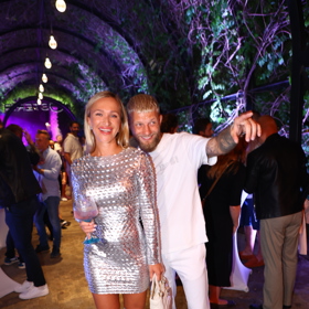 Nela Slováková po boku svého partnera Radka Roušala. 