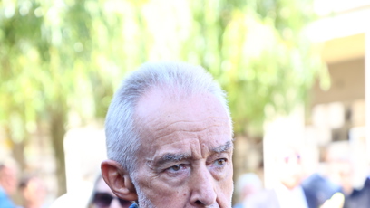 FOTO: Pavel Rímský na pohřbu Jiřího Krampola.