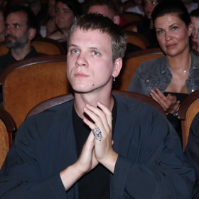 Zdeněk Piškula na premiéře filmu Duchoň v Lucerně.