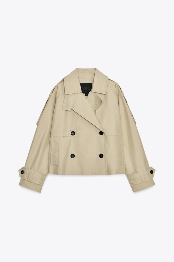 Krátký vodoodpudivý trenčkot, Zara, 1 799 Kč