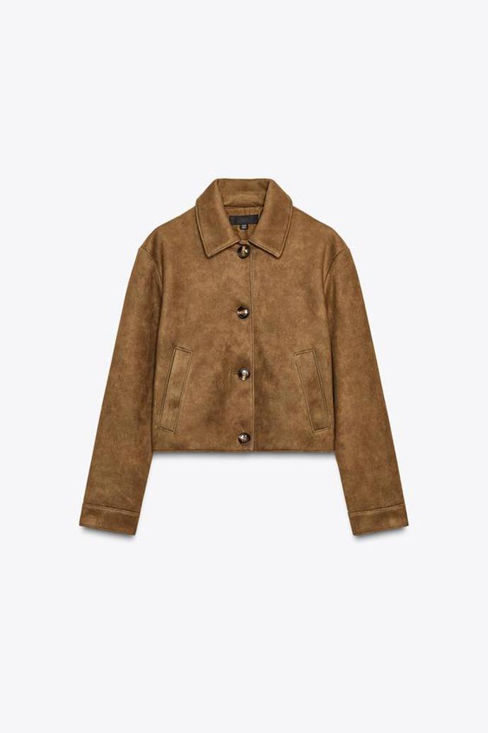 Bunda z imitace semiše, Zara, 1199 Kč