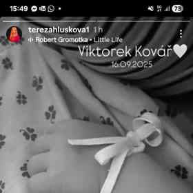 Tereza Hlůšková porodila.
