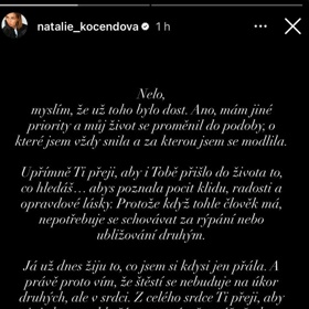 Natálie Kočendová poslala vzkaz Nele Slovákové.