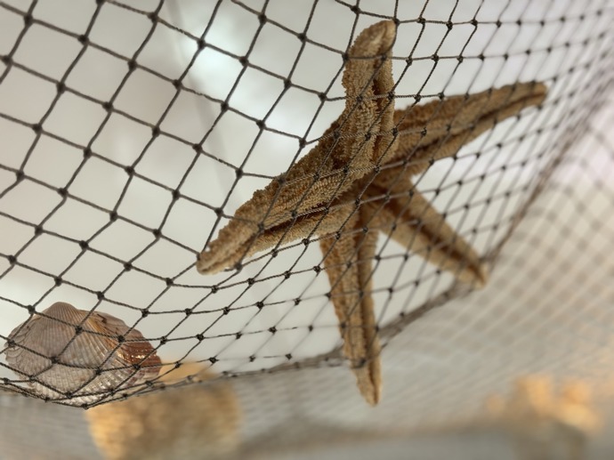 Helenu Vondrářkovou inspirovala k instalaci rybářské sítě a dekorací v ní umístěných Florida, kde často s Martinem Michalem pobývali a měli zde také dům.