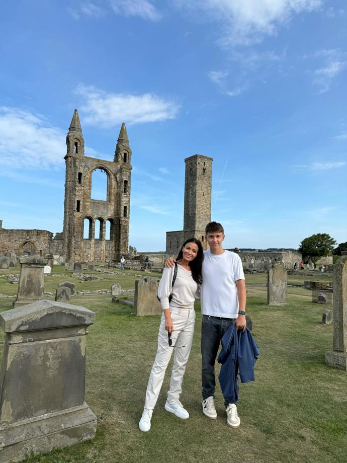 Gabriela Partyšová a její syn. 