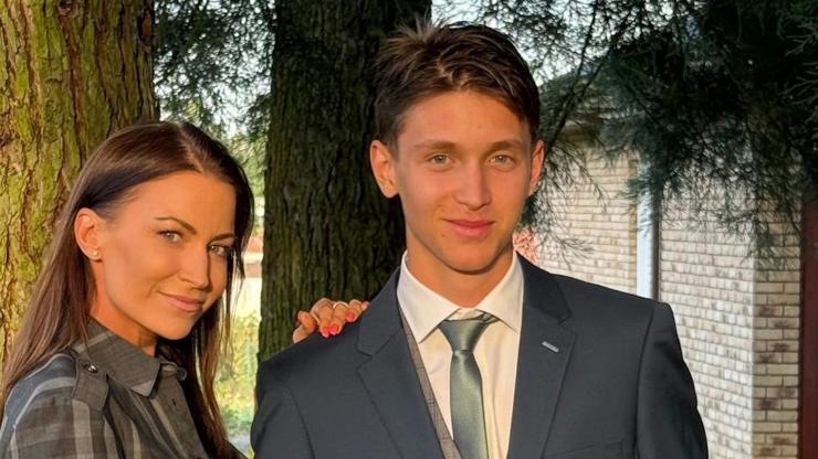 Gabriela Partyšová a její syn Kristian.
