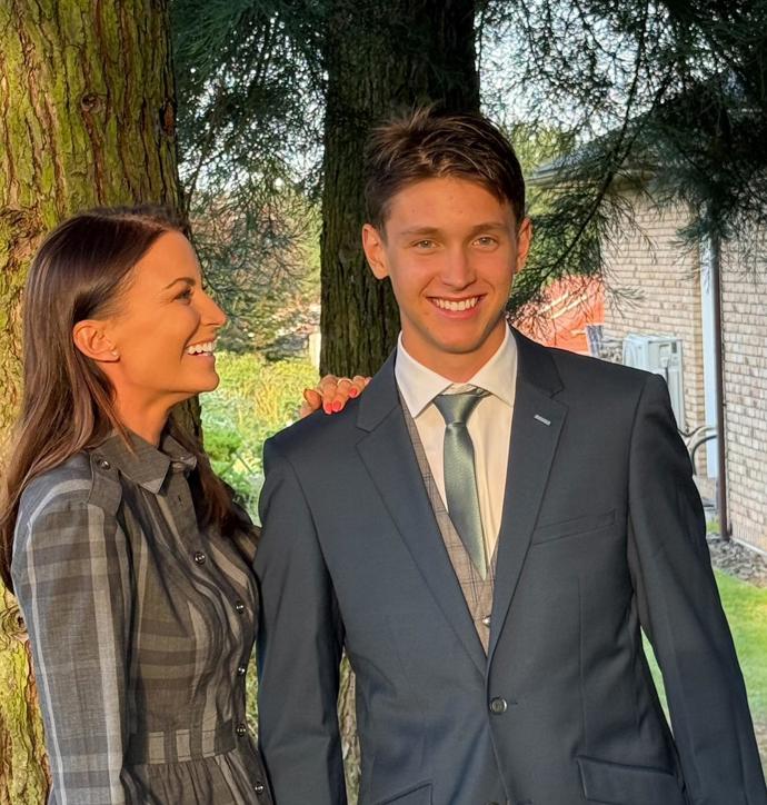 Gabriela Partyšová se synem Kristianem.