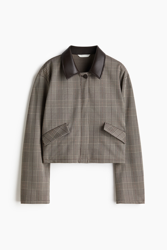 Bunda s límcem s povrchovou úpravou, H&M, 859 Kč