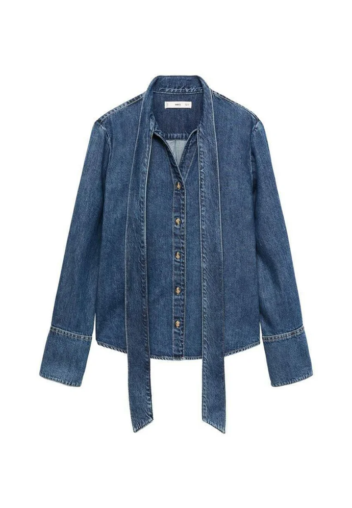 Džínová košilová halenka, Mango,  999 Kč