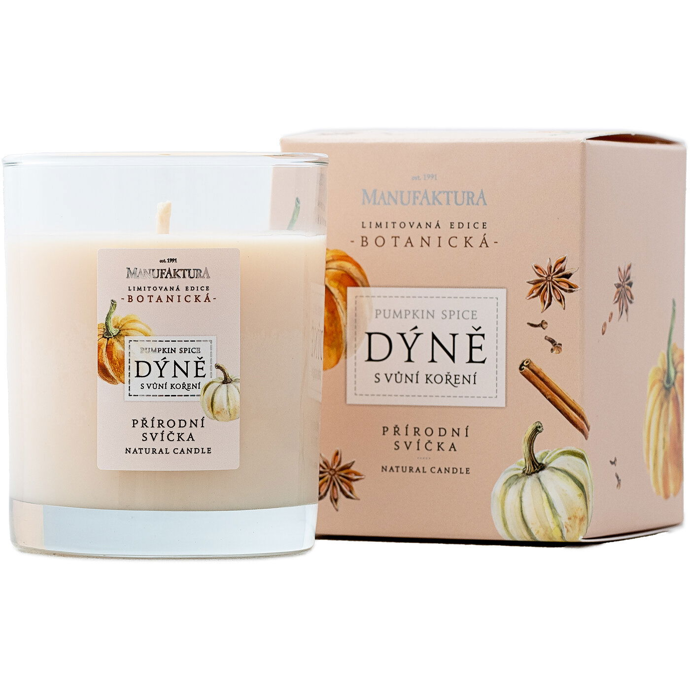 Přírodní sójová svíčka s vůní dýně a koření, Manufaktura, 399 Kč
