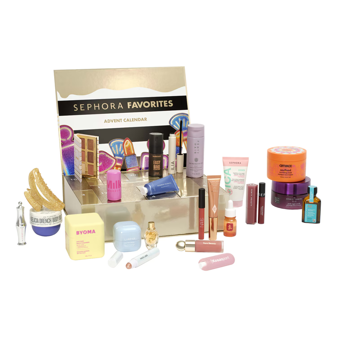Adventní kalendář s 24 produkty pro líčení, péči o pleť, vlasy a parfémy, Sephora Collection, 3990 Kč