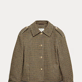 Krátká kostkovaná bunda s límcem, Marks&Spencer, 1899 Kč