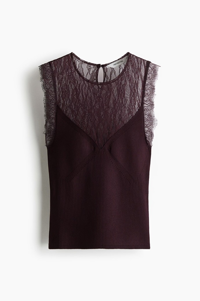 Top s krajkovým detailem, H&M, 979 Kč