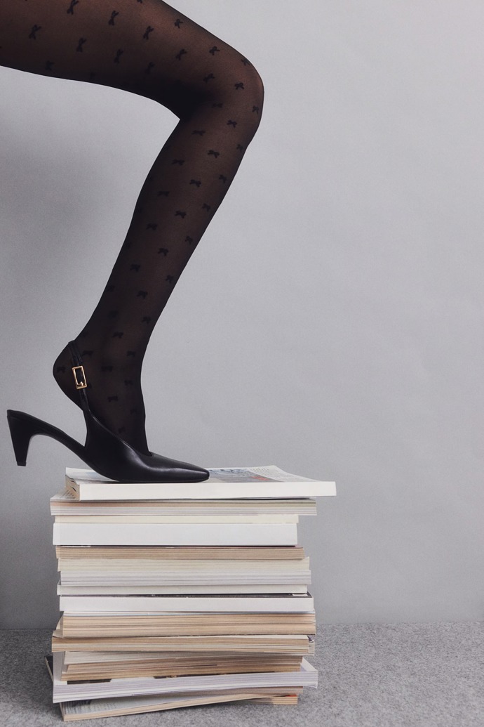 Punčocháče s mašličkovým vzorem, H&M, 239 Kč