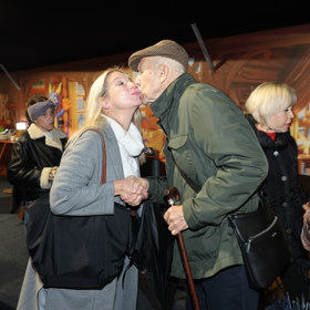Sabina Laurinová se na akci přivítala s Petrem Nárožným.
