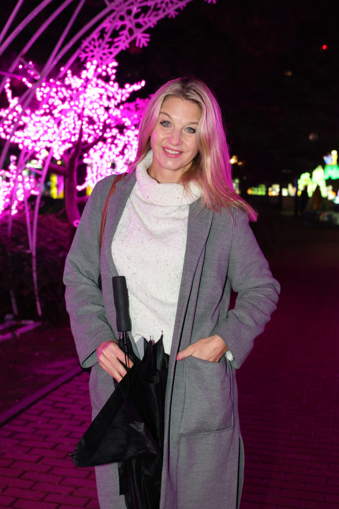 Sabina Laurinová na rozsvícení Winter Wonderlandu.