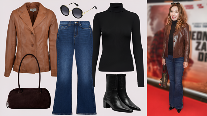Zvonáče a kožené sako pro šedesátnice? Podívejte se, jak trendy podzimní outfit sekne Stáni Jachnické